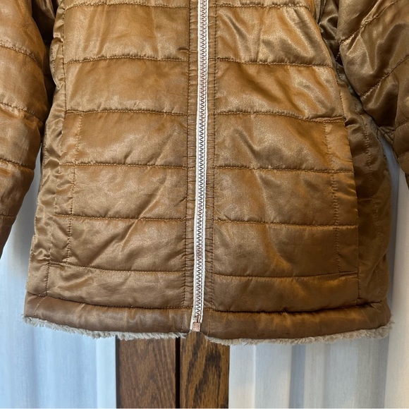 The North Face Bronze Brown Cream Mossbud Reversible Insulated Jacket - Picture 4 of 15